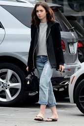 Lily Collins - Leaves a Nail Salon in West Hollywood 2/20/ 2017 