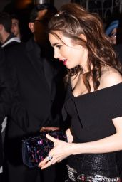 Lily Collins - Leaving The Chanel and Charles Finch Pre-Oscar Party in Beverly Hills 2/26/ 2017