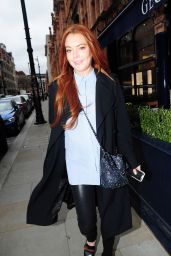 Lindsay Lohan Casual Style - Out in London 2/21/ 2017