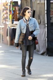 Lucy Hale Street Style - Flea Market in LA 2/19/ 2017 