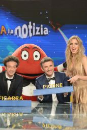Ludovica Frasca & Irene Cioni - Striscia La Notizia TV Show in Milan, Italy 2/6/ 2017