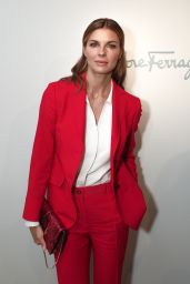 Martina Colombari at Milan Fashion Week- Salvatore Ferragamo Show 2/27/ 2017
