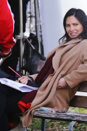 Olivia Munn - The Predator Set in Vancouver, Canada 2/20/ 2017