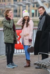 Olivia Olson - Filming Love Actually in London, UK 2/16/ 2017