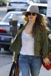 Rachel Bilson Wearing Jeans And Hat - Sherman Oaks, CA 2/9/ 2017