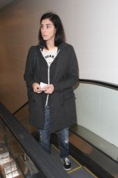 Sarah Silverman Travel Outfit - LAX in Los Angeles 2/7/ 2017