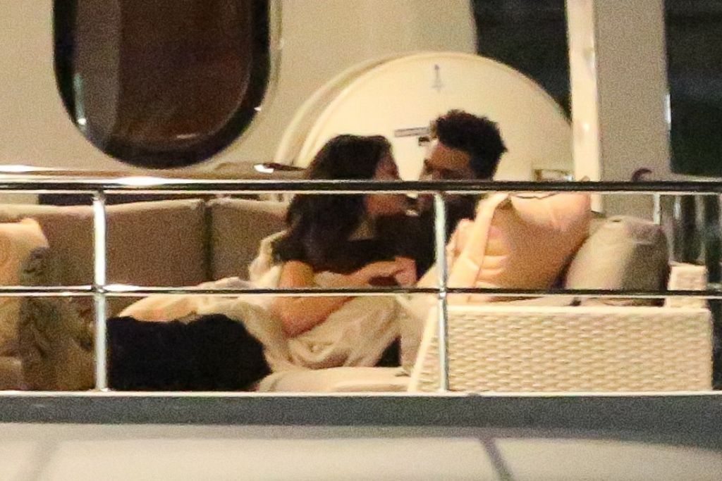 Selena Gomez and The Weeknd on a Yacht in Marina del Rey in LA 2/11/ 2017.