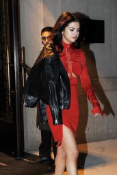 Selena Gomez in Red on Valentines Day, New York City 2/14/ 2017