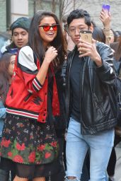 Selena Gomez - Leaving Her Hotel and Posing for Selfless With Fans in NYC 2/8/ 2017