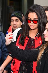Selena Gomez - Leaving Her Hotel and Posing for Selfless With Fans in NYC 2/8/ 2017