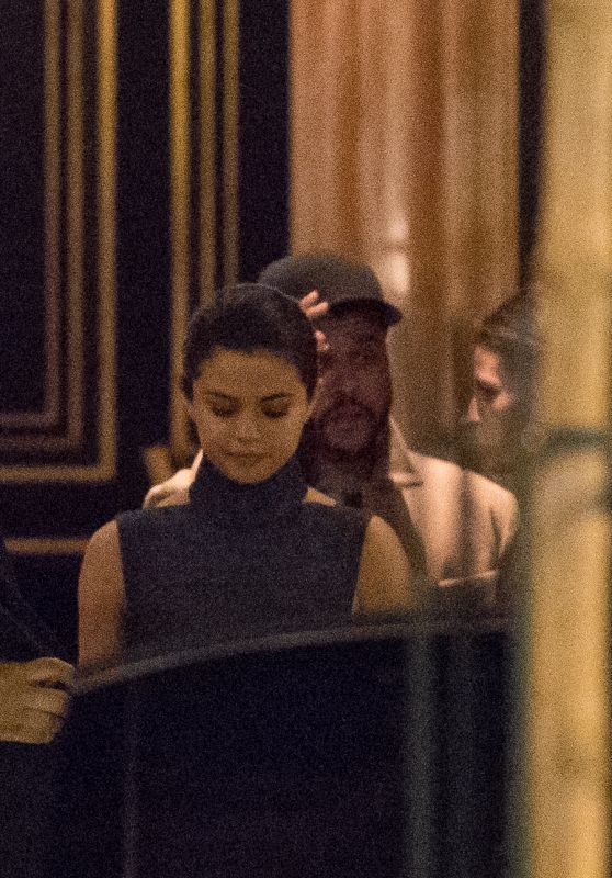 Selena Gomez - Leaving Hotel La Reserve With Her Boyfriend The Weeknd in Paris 2/27/ 2017
