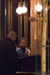 Selena Gomez - Leaving Hotel La Reserve With Her Boyfriend The Weeknd in Paris 2/27/ 2017