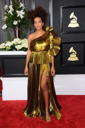 Solange Knowles on Red Carpet – GRAMMY Awards in Los Angeles 2/12/ 2017