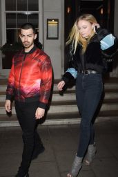 Sophie Turner - Outside the 34 Restaurant With Her Boyfriend Joe Jonas in London 2/24/ 2017