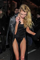 Stella Maxwell - Leaving The Love & Burberry London Fashion Week Party at Annabel