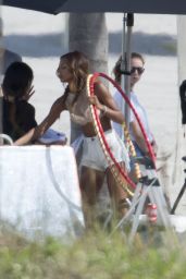 Taylor Hill and Jasmine Tookes Photoshoot on the Beach in Miami 2/2/ 2017