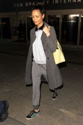Thandie Newton Travel Outfit - Arrives in Los Angeles 2/24/ 2017