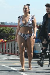 Ashley Graham in a Floral Bikini - Photoshoot in Los Angeles 3/23/ 2017