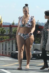 Ashley Graham in a Floral Bikini - Photoshoot in Los Angeles 3/23/ 2017