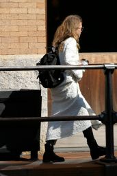 Ashley Olsen in Terry Cloth Style Dress - New York City 3/6/ 2017