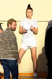 Bella Hadid - Nike Commercial Photoshoot Set in New York 3/23/ 2017