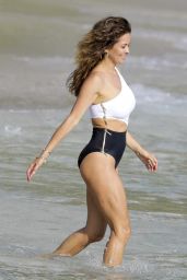 Brooke Burke in Swimsuit on the Beach in St. Barths 3/29/2017