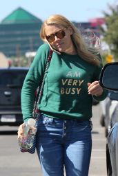 Busy Phillips Wwearing a Very Appropriate Sweater Saying: I am very busy - Los Angeles 2/28/ 2017