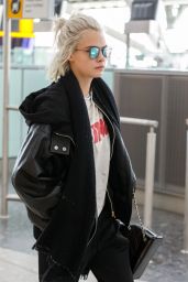 Cara Delevingne - Arriving at Heathrow Airport in London 3/26/ 2017
