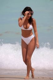 Chantel Jeffries in White Bikini at Miami Beach 3/25/ 2017