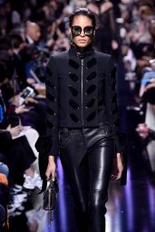 Cindy Bruna - Elie Saab Show Runway on Paris Fashion Week, March 2017