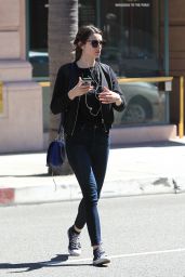 Crystal Reed Chats on Her Phone - Beverly Hills, CA 3/29/2017