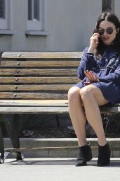 Crystal Reed - Chatting on Her Cell Phone - LA 3/28/2017