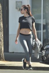 Crystal Reed Wearing a Crop Top - Out in LA 3/7/ 2017