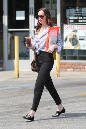 Dakota Johnson in Casual Attire - Shopping at a Pet Store in Los Angeles 3/20/ 2017