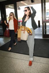 Dakota Johnson Travel Outfit - Catches a Flight Out of Los Angeles 3/29/2017