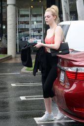 Elle Fanning in Leggings - Leaving a Gym in Studio City 3/3/ 2017