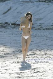 Emily Ratajkowski Hot in White Bikini - Paradise Cove in Malibu 3/9/ 2017