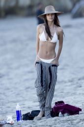 Emily Ratajkowski Hot in White Bikini - Paradise Cove in Malibu 3/9/ 2017