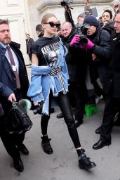 Gigi Hadid - Arriving to the Chanel Fashion Show in Paris 3/7/ 2017