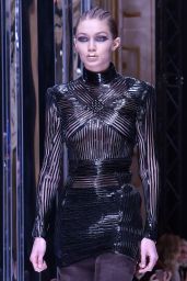 Gigi Hadid Walks Balmain Show at Paris Fashion Week 3/2/ 2017 • CelebMafia