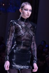 Gigi Hadid Walks Balmain Show at Paris Fashion Week 3/2/ 2017