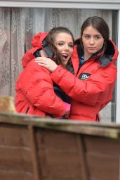 Helen Flanagan & Brooke Vincent - Filming Coronation Street in Manchester 3/8/ 2017