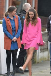 Helen Flanagan & Brooke Vincent - Filming Coronation Street in Manchester 3/8/ 2017