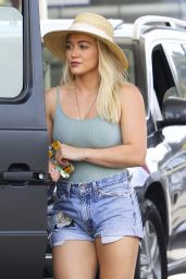 Hilary Duff in Jeans Shorts - Studio City, LA 3/14/ 2017
