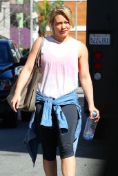 Hilary Duff in Leggings - Leaving the Gym in LA 3/2/ 2017