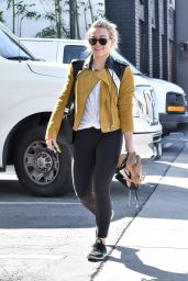 Hilary Duff in Tights - Out & About in Los Angeles 2/28/ 2017