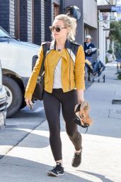 Hilary Duff in Tights - Out & About in Los Angeles 2/28/ 2017