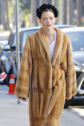 Jaime King in Bizarre Fur Look - Beverly Hills 3/1/ 2017