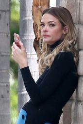 Jaime King With Tears in Her Eyes - Waits For a Ride in Los Angeles 3/10/ 2017