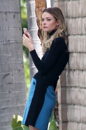 Jaime King With Tears in Her Eyes - Waits For a Ride in Los Angeles 3/10/ 2017